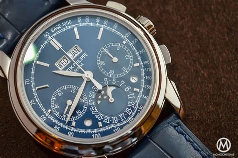 patek philippe 5270 perpetual calendar chronograph blue|Patek Philippe calendar.